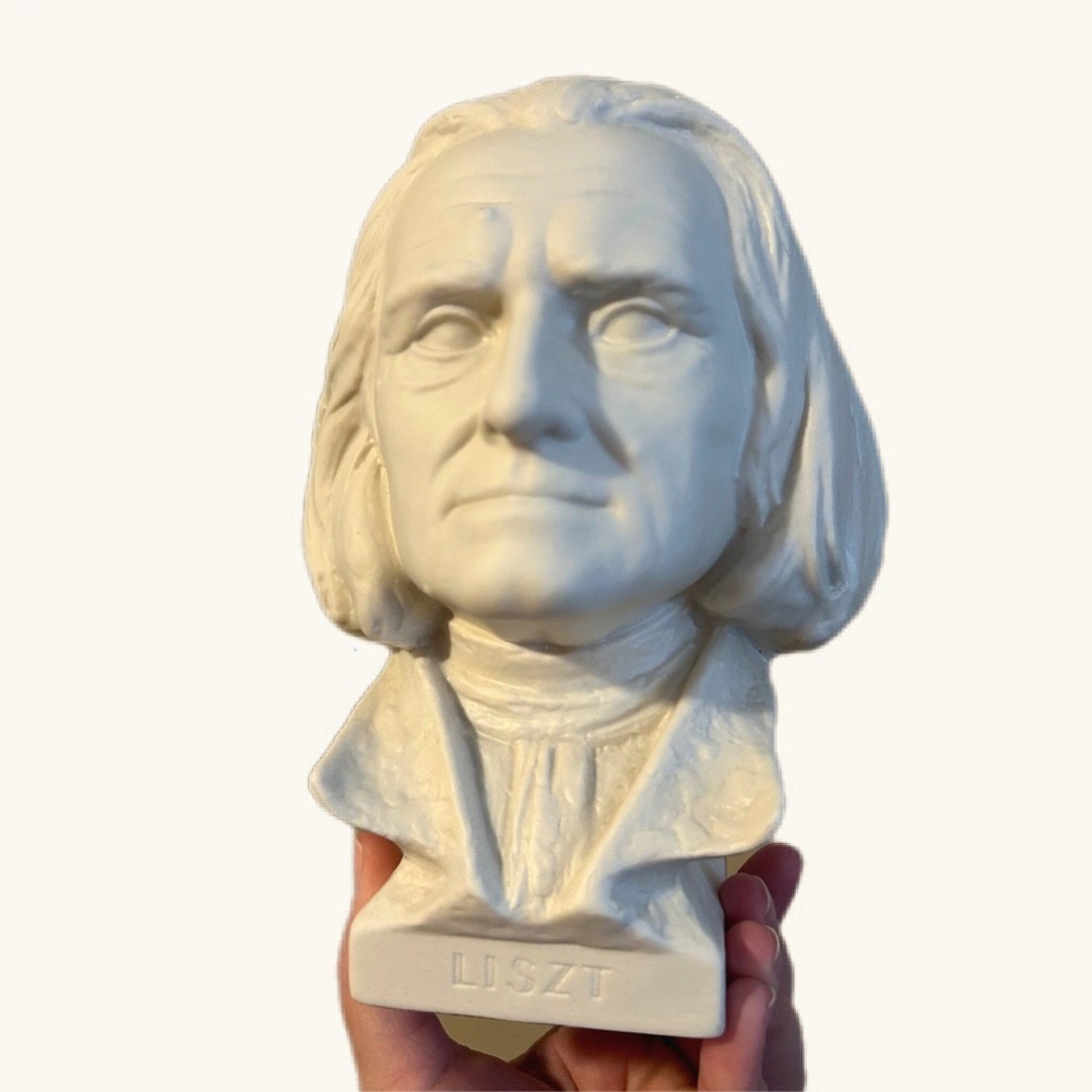 Vintage Composer Franz Liszt White Porcelain Bust Sculpture Goebel/Bochmann